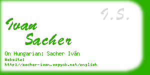 ivan sacher business card